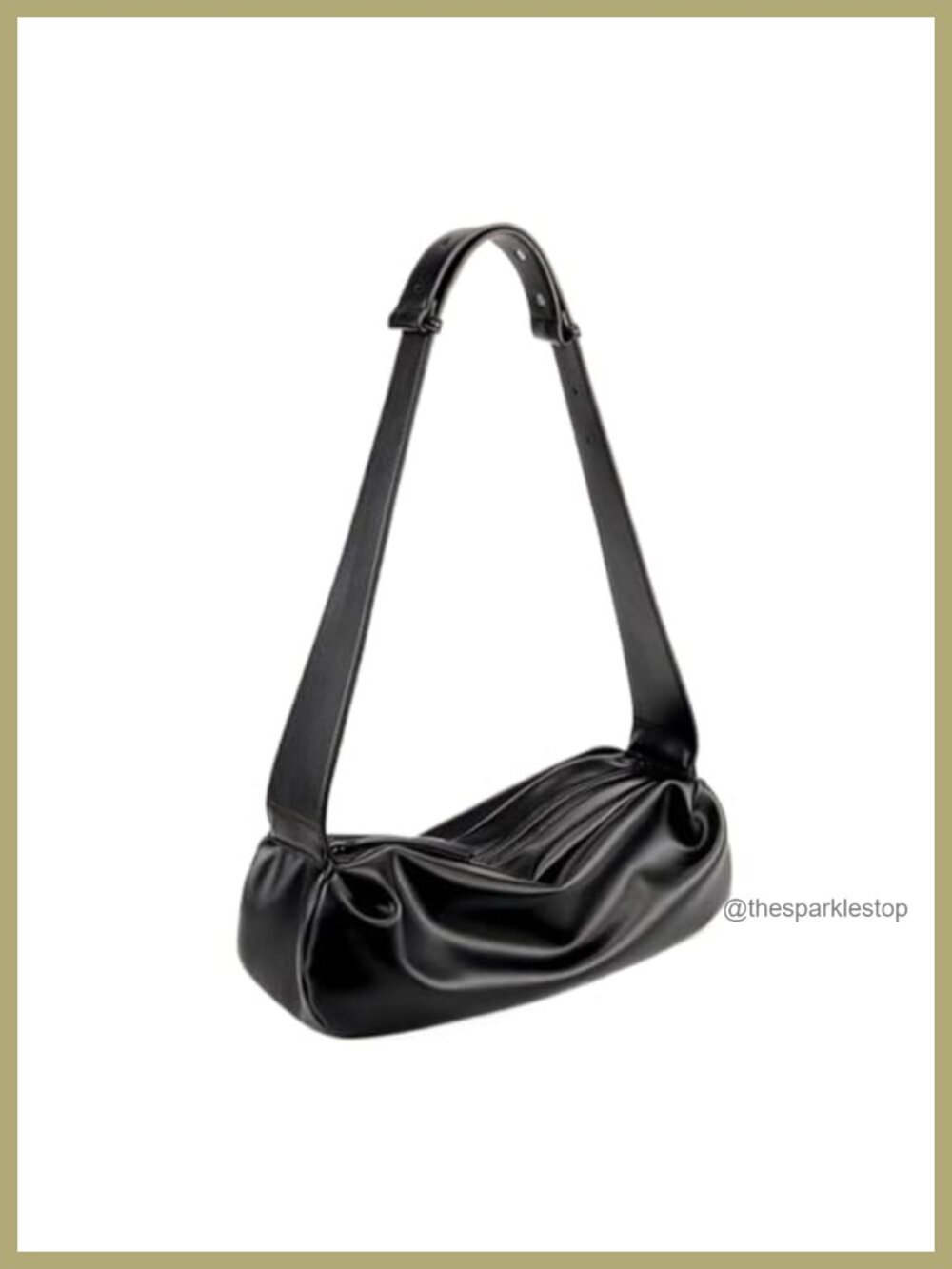 Slouchy Crescent Crossbody Bag Faux Leather Shoulder Purse